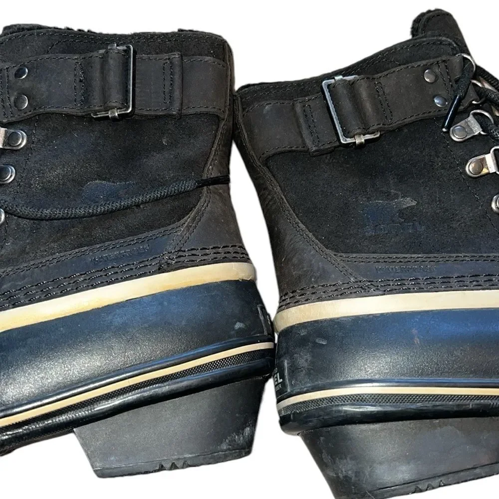 Sorel Black Suede and Rubber Booties Size 7.5 - Picture 5 of 7
